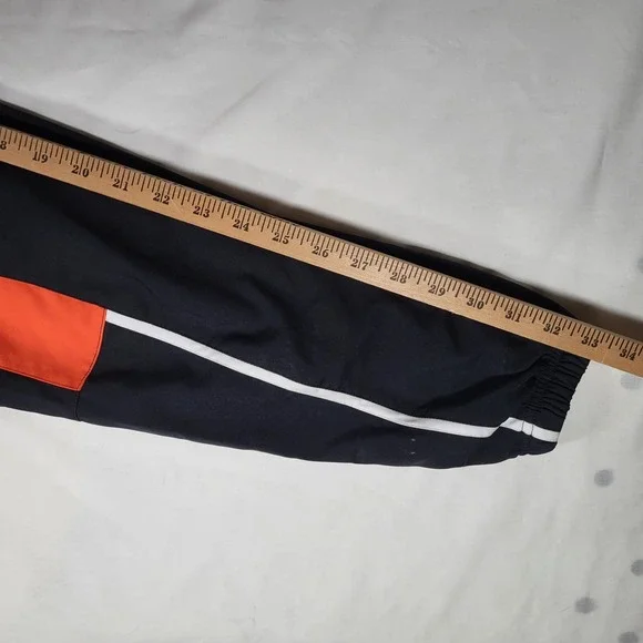Nike Men's Medium Dri-Fit Black Orange Stripe Full Zip Track Jacket - Picture 10 of 10